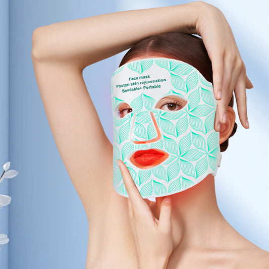Masque Photonique Visage Portable - Rajeunissement Peau 3 Niveaux Anti-Fatigue