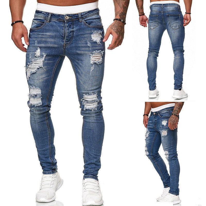 Jean Skinny Déchiré Vintage - Style Street Homme