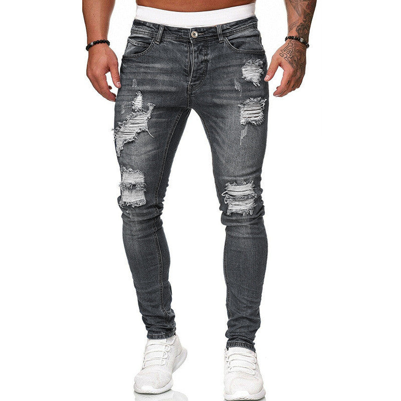 Jean Skinny Déchiré Vintage - Style Street Homme