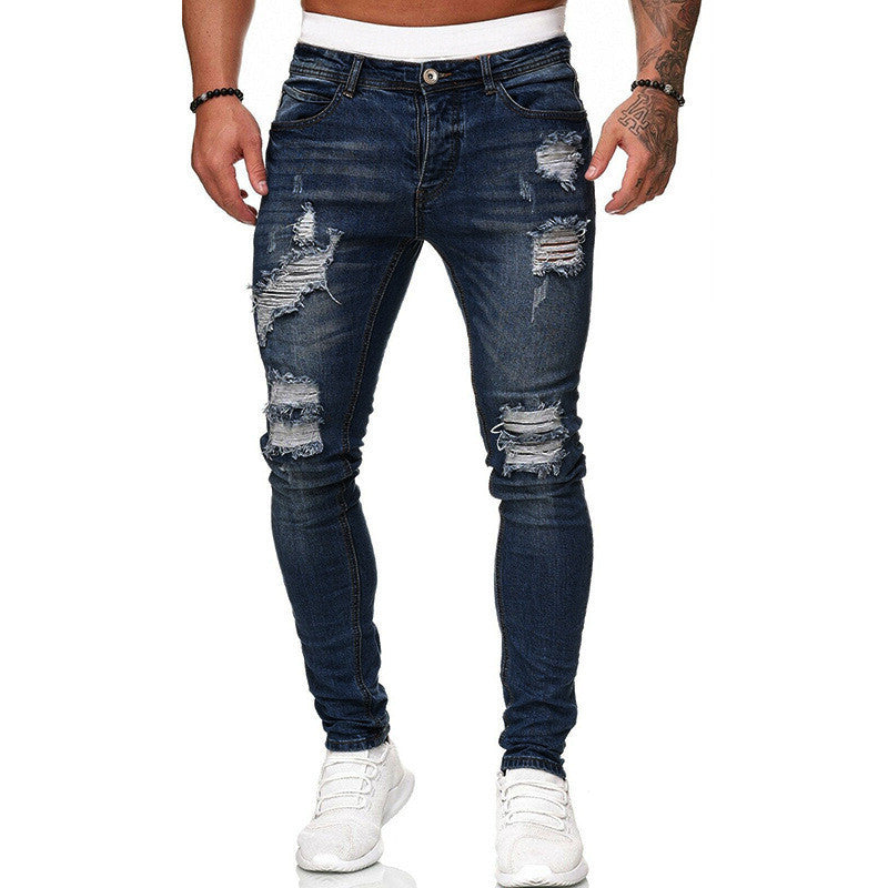 Jean Skinny Déchiré Vintage - Style Street Homme