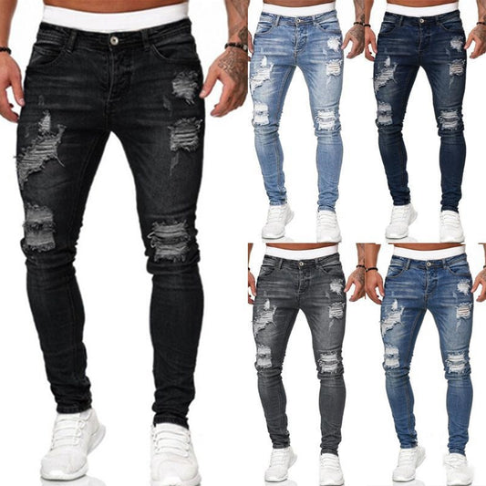 Jean Skinny Déchiré Vintage - Style Street Homme