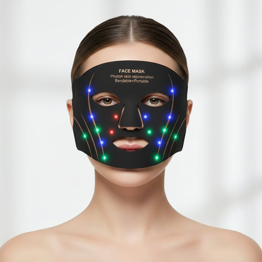 Masque LED Visage 7 Couleurs - 309 Puces Photoniques Anti-Âge Hydratant Rajeunissant
