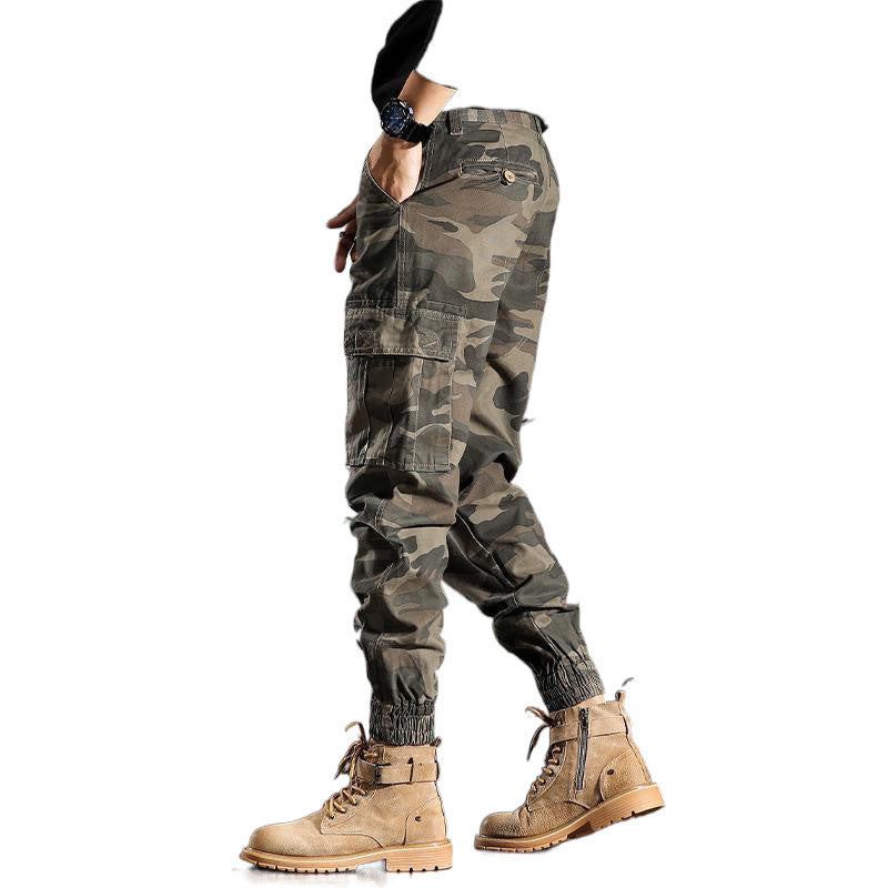 Pantalon Cargo Camouflage Militaire 100% Coton- hubofland