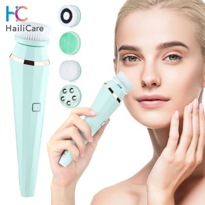 Brosse Nettoyante Faciale Électrique 4-en-1 USB Rechargeable - 3 Vitesses