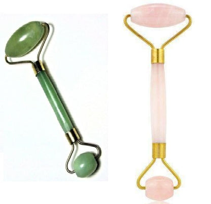 Rouleau de Jade Facial Massage Quartz Rose Jade Vert - Anti-Rides Lifting