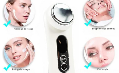 Nettoyeur de Peau Ionique Professionnel avec Écran LCD"