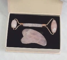 Rouleau de Jade Facial Massage Quartz Rose Jade Vert - Anti-Rides Lifting