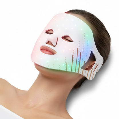 Masque LED Luminothérapie Silicone 7 Couleurs - Anti-Âge Rajeunissement