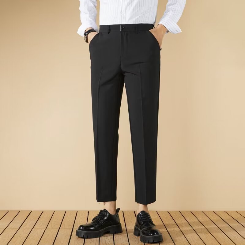 : Pantalon Business Gentleman Homme - Coupe Droite Élégante Printemps