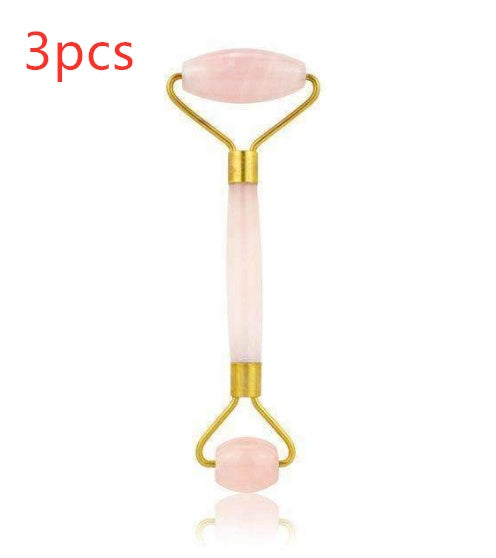 Rouleau de Jade Facial Massage Quartz Rose Jade Vert - Anti-Rides Lifting