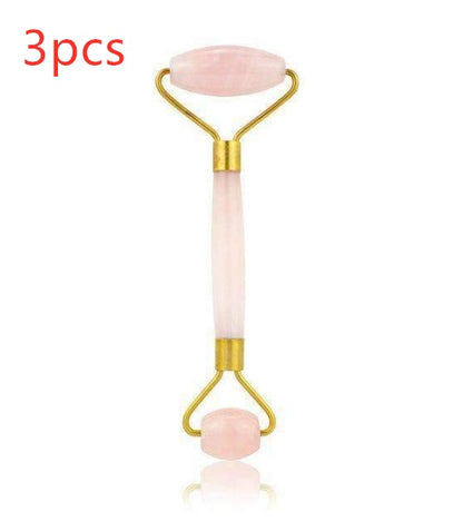 Rouleau de Jade Facial Massage Quartz Rose Jade Vert - Anti-Rides Lifting