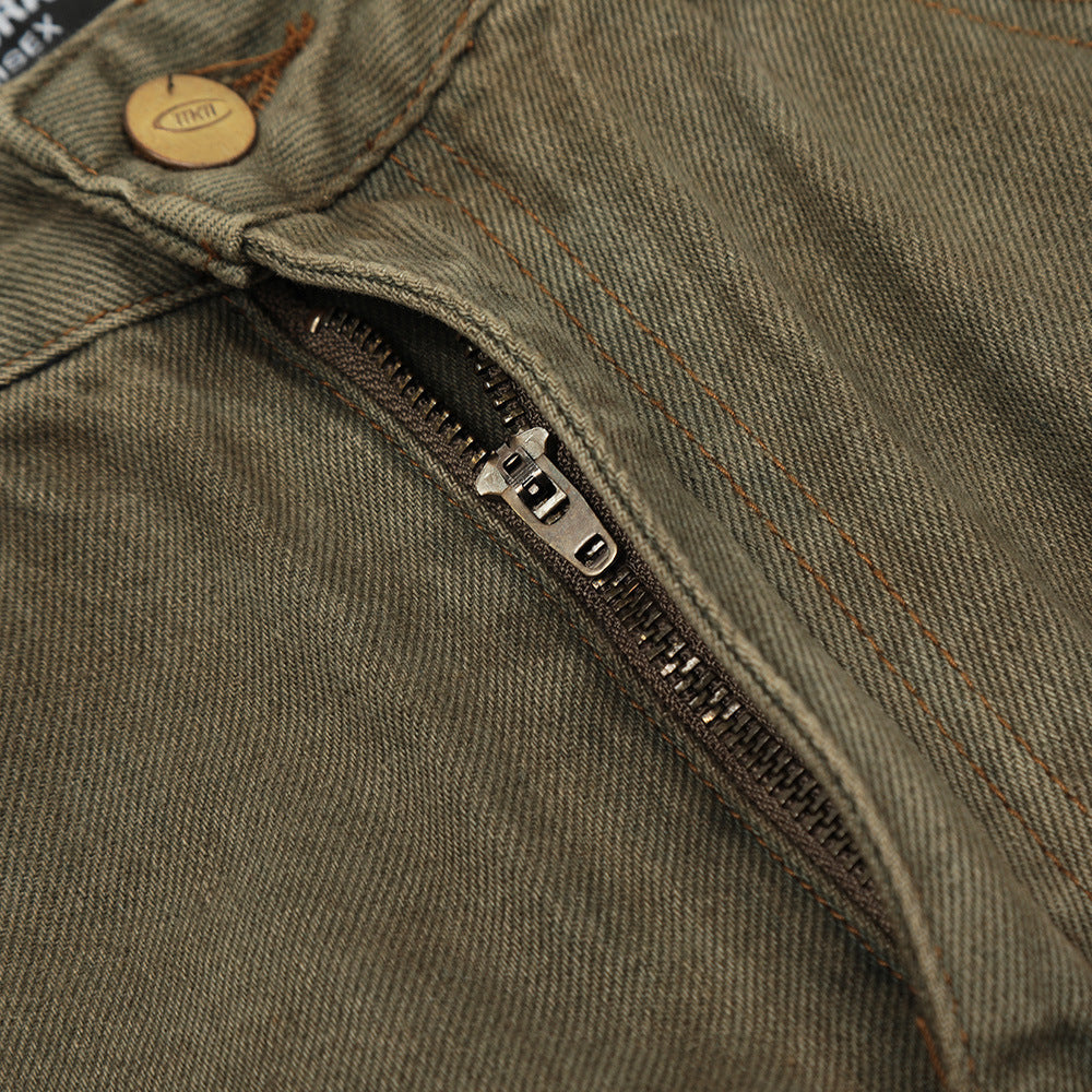 Pantalon Cargo Kaki Coton - Design Coutures Artistiques