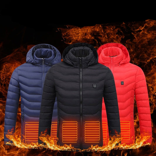 Doudoune Chauffante USB Homme - Veste Thermique 3 Températures