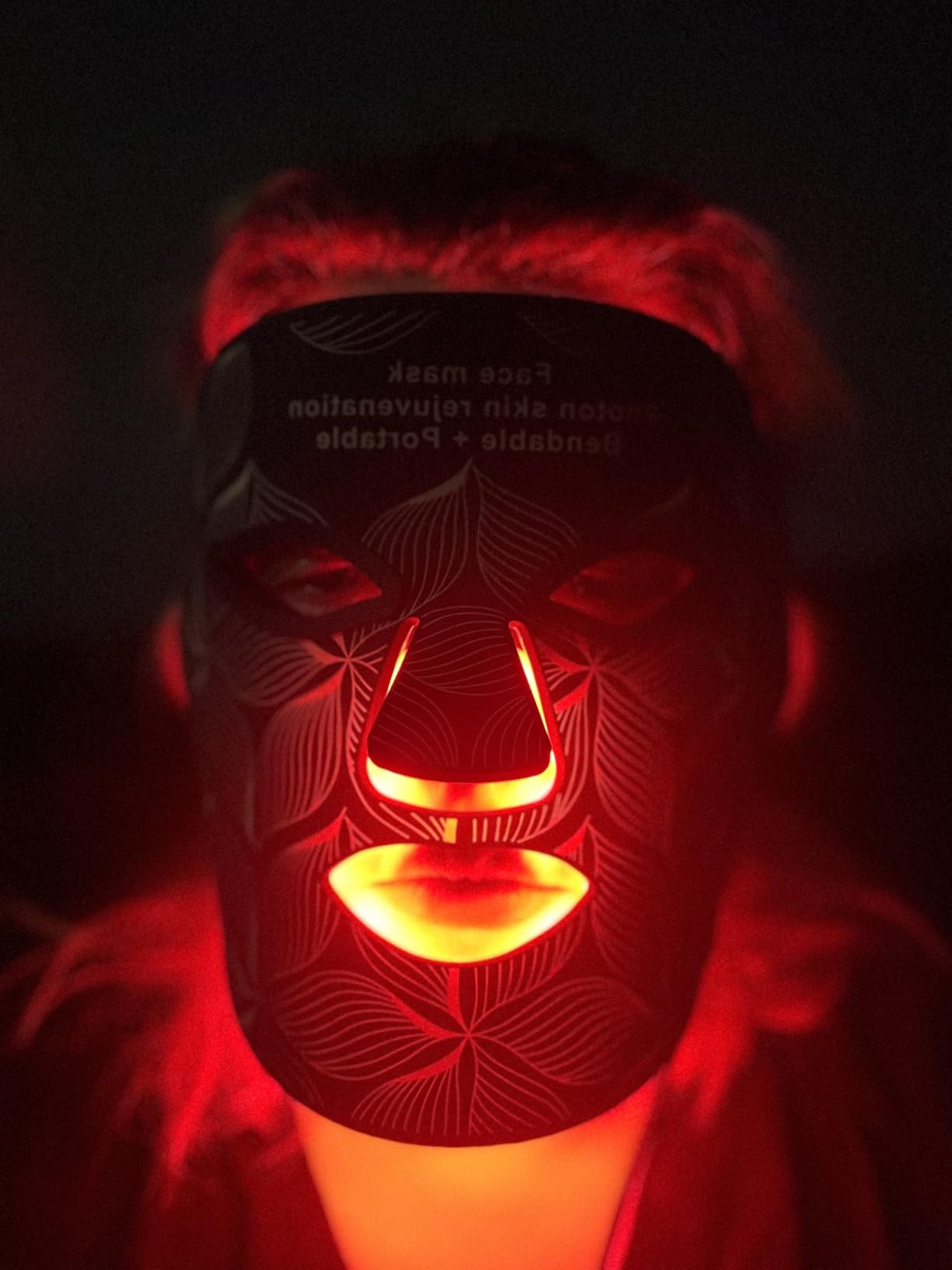 Masque Photonique Visage Portable - Rajeunissement Peau 3 Niveaux Anti-Fatigue