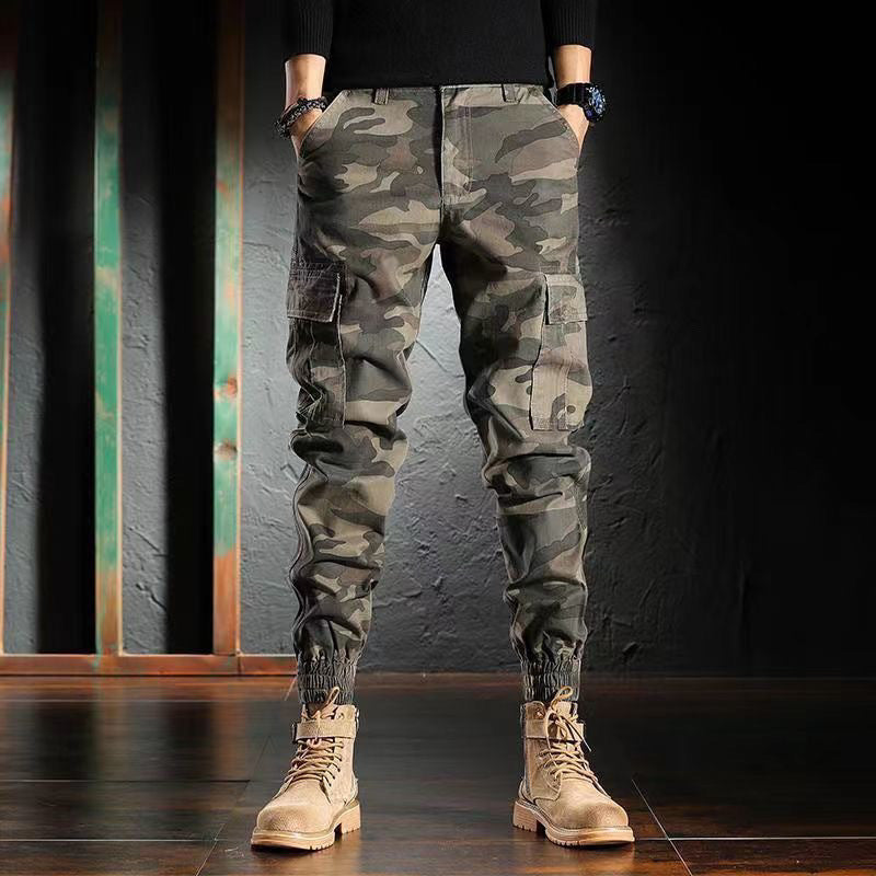 Pantalon Cargo Camouflage Militaire 100% Coton- hubofland
