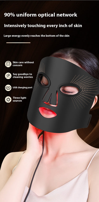 Masque LED Photonique Anti-Âge - Traitement Professionnel Visage