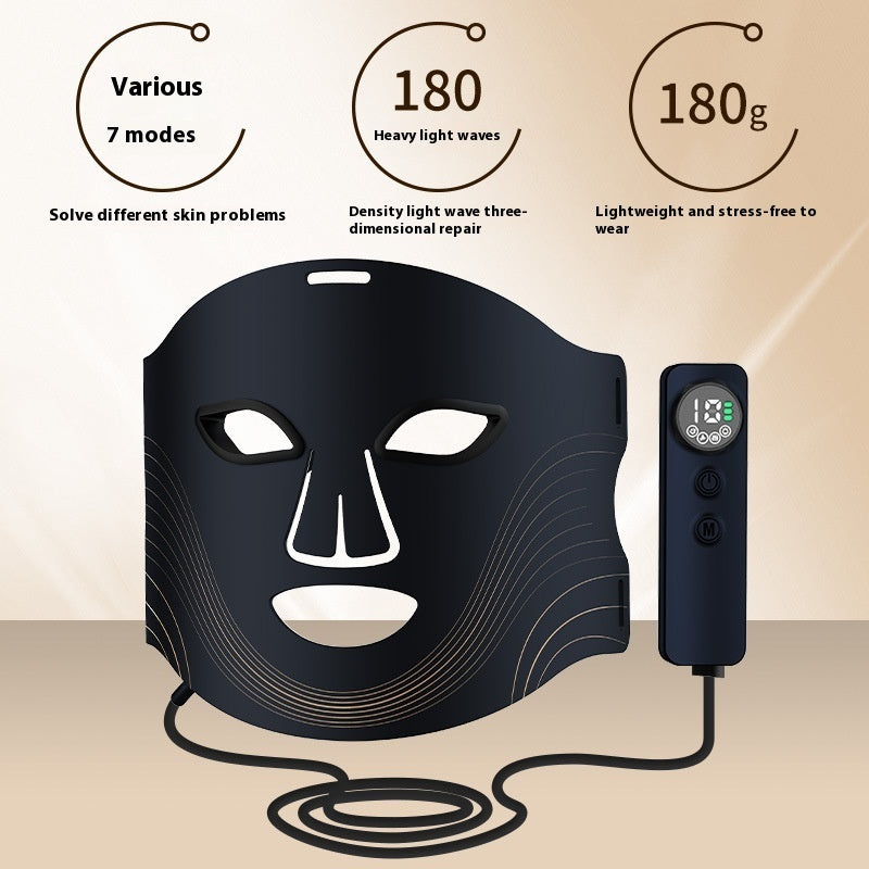 Masque LED Photonique Infrarouge - Soin Anti-Âge Professionnel à Domicile