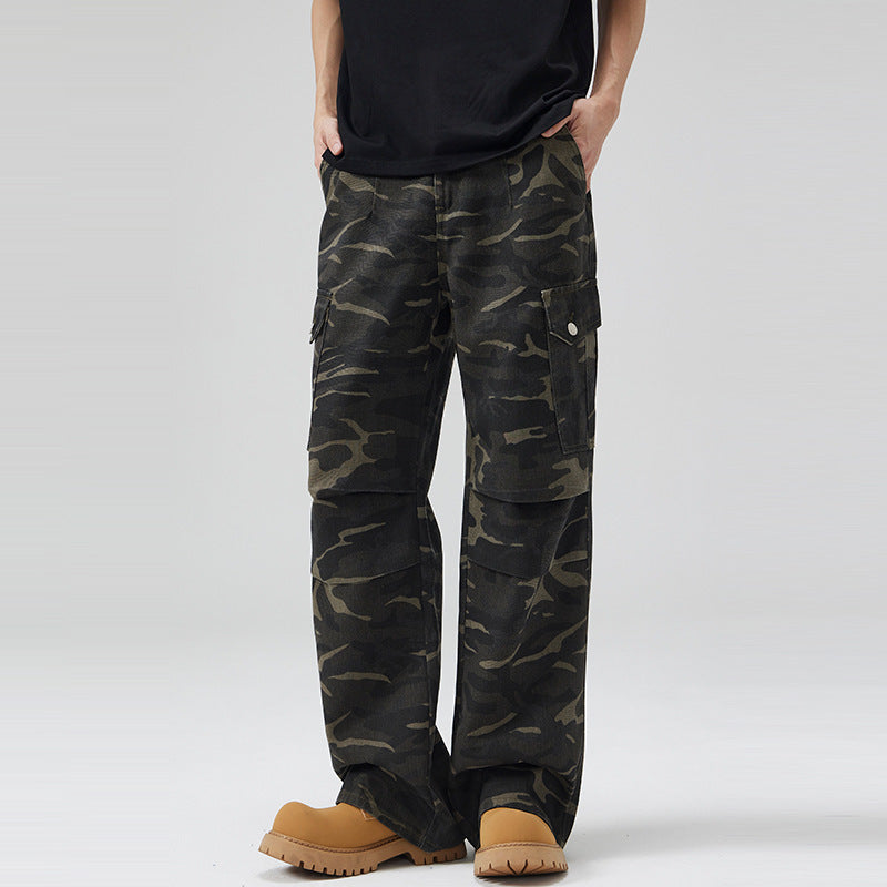 Pantalon Cargo Camouflage Militaire Noir - hubofland