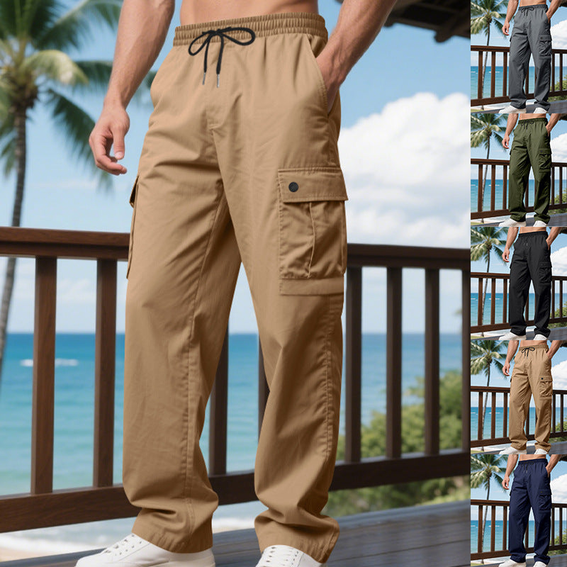 Pantalon Cargo Multi-Poches Homme Ample Décontracté
