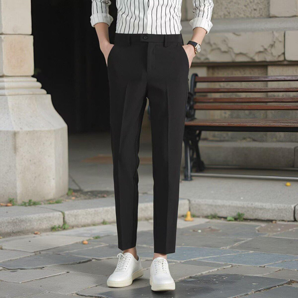 Pantalon de Costume Business Casual pour Homme - Coupe Ample Printemps Automne