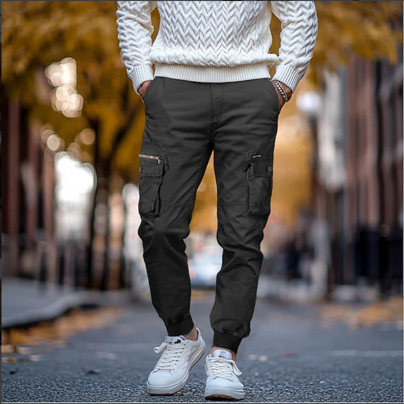 European And American Men's Oversized Trousers Fashion Multicolor Leisure Tappered Overalls