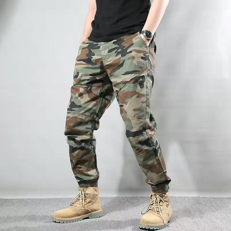 Pantalon Cargo Camouflage Militaire 100% Coton- hubofland