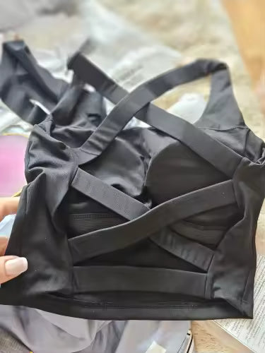Brassière Sport Croisée Dos Nu – Maintien Yoga & Fitness Femme