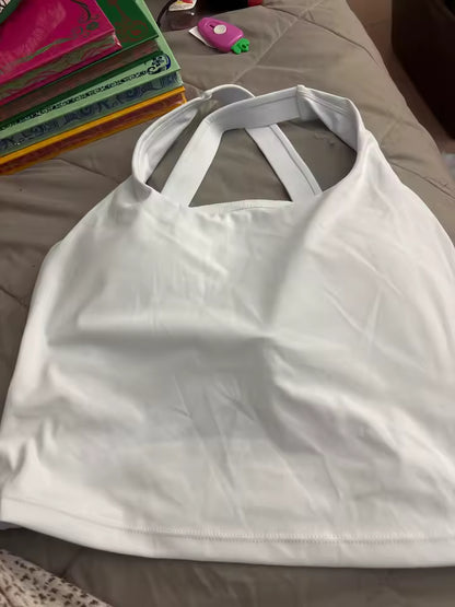 Brassière Sport Croisée Dos Nu – Maintien Yoga & Fitness Femme