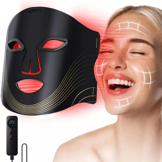 Masque LED Photonique Infrarouge - Soin Anti-Âge Professionnel à Domicile