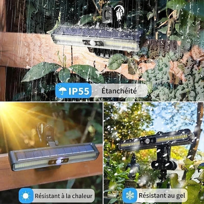 Lampe Solaire COB 1500LM – Détection 270°, 3 Modes, IP65