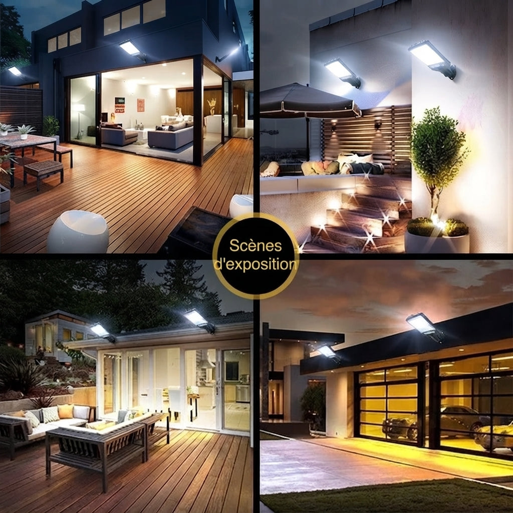 Lampe Solaire COB 1500LM – Détection 270°, 3 Modes, IP65
