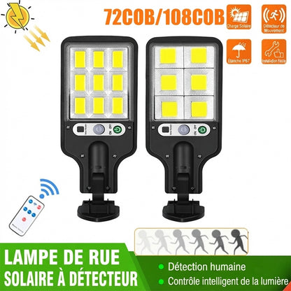 Lampe Solaire COB 1500LM – Détection 270°, 3 Modes, IP65