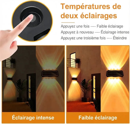 Lampe Murale Solaire LED – 3 Modes, Grand Angle, IP65