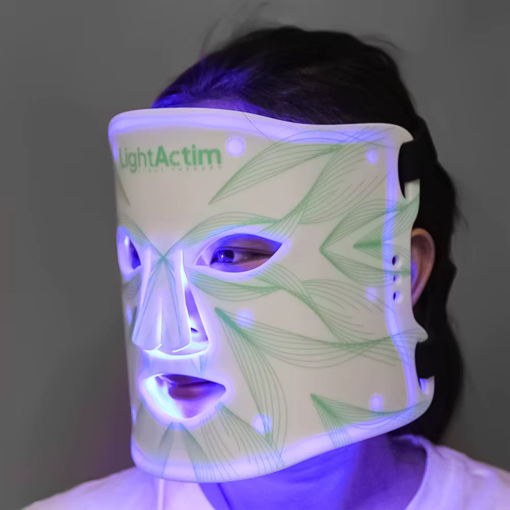 Masque LED Luminothérapie Visage - Anti-Rides Rajeunissement Peau