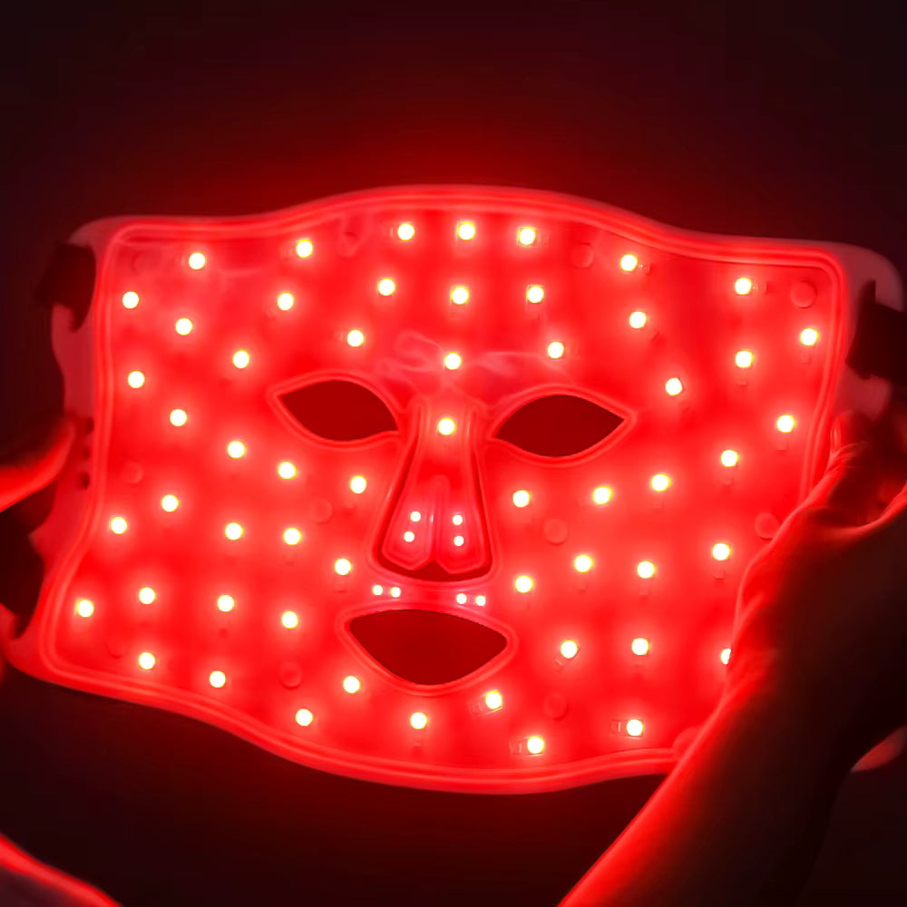 Masque LED Luminothérapie Visage - Anti-Rides Rajeunissement Peau