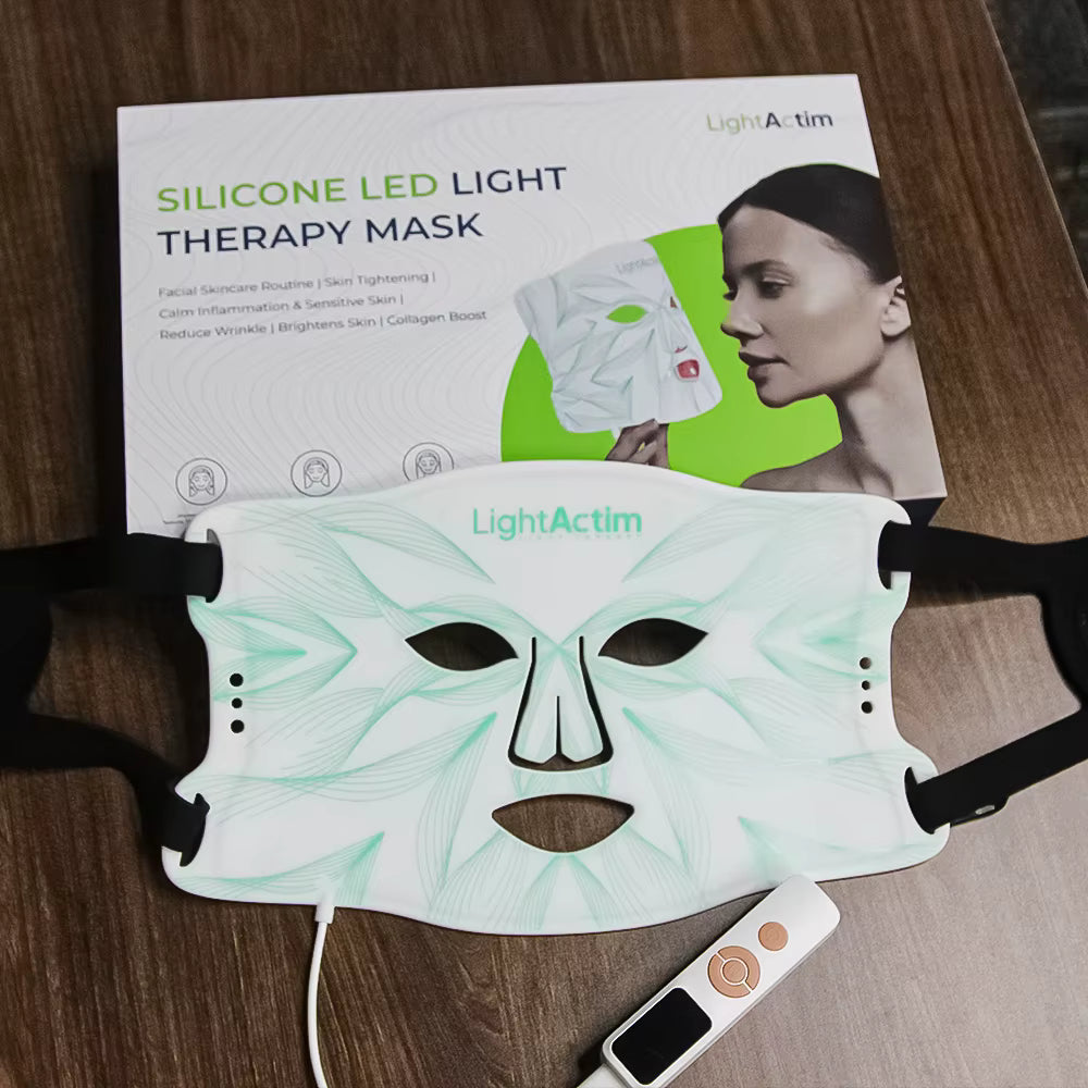 Masque LED Luminothérapie Visage - Anti-Rides Rajeunissement Peau