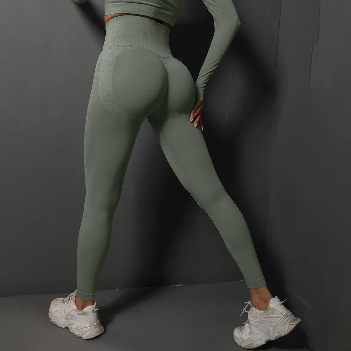 Legging Yoga Seamless Taille Haute Femme – Booty Lift Gainant | K1066