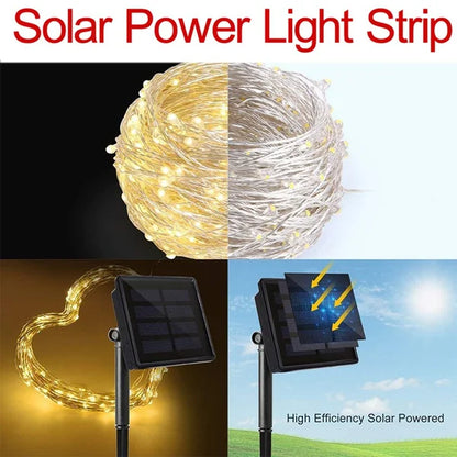 Guirlandes Solaires GOTP 200 LED 22M 8 Modes Étanche IP65