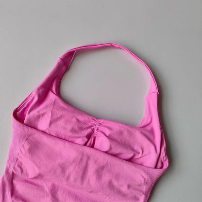 Brassière Sport Croisée Dos Nu – Maintien Yoga & Fitness Femme | W1253