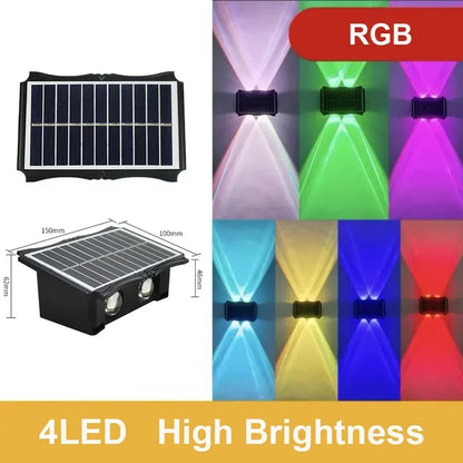 Lampe Murale Solaire LED – 3 Modes, Grand Angle, IP65