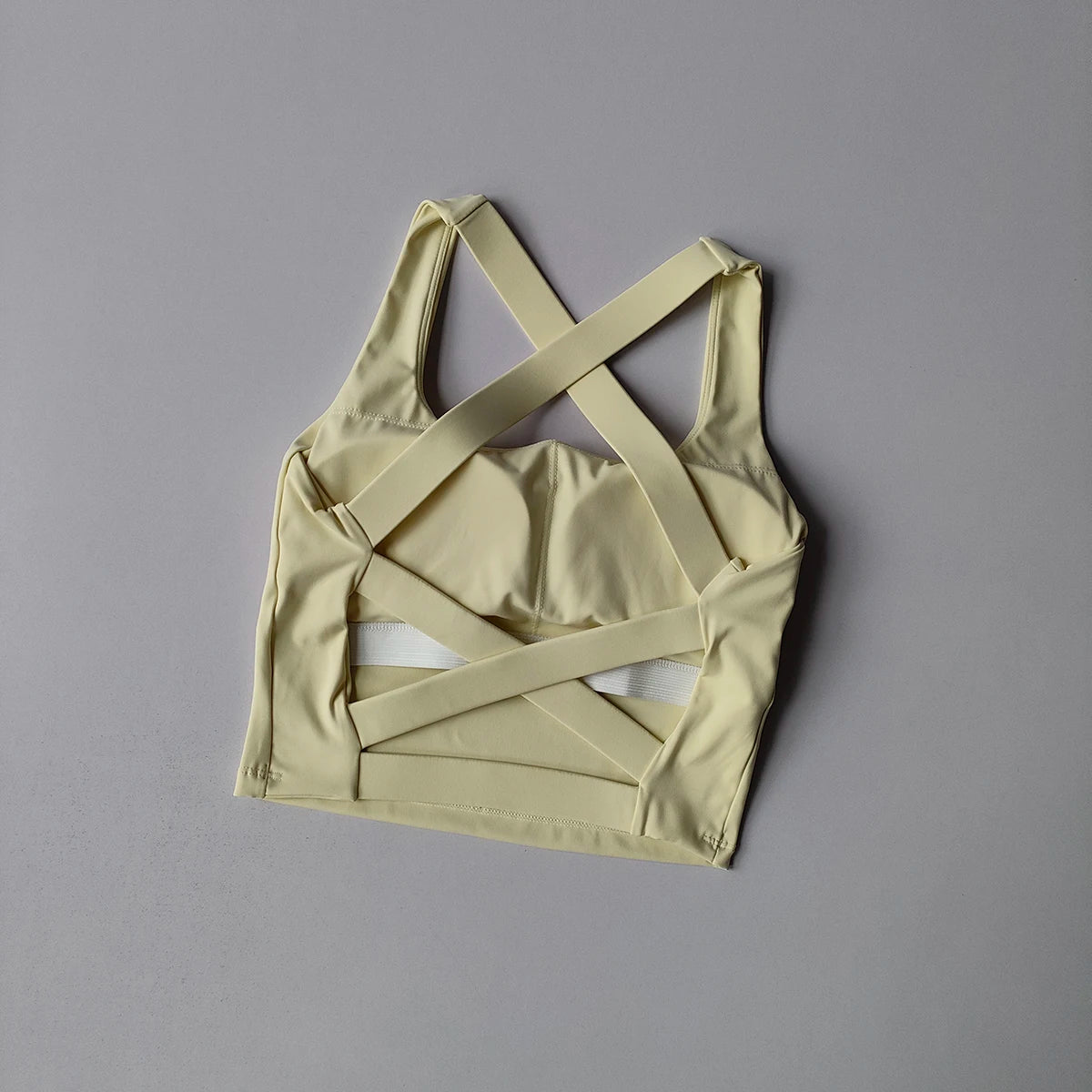 Brassière Sport Croisée Dos Nu – Maintien Yoga & Fitness Femme | W1253