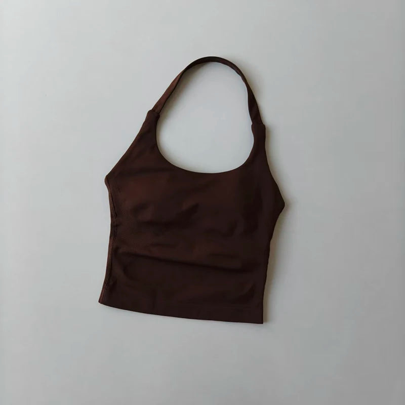Brassière Sport Croisée Dos Nu – Maintien Yoga & Fitness Femme | W1253