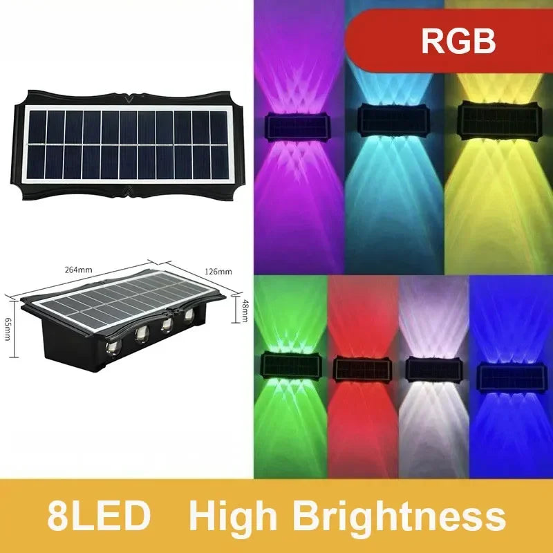 Lampe Murale Solaire LED – 3 Modes, Grand Angle, IP65