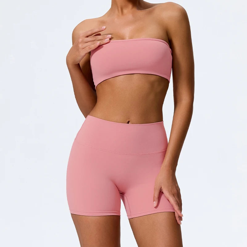 Ensemble Sport 2 Pièces Femme | Brassière & Short Taille Haute
