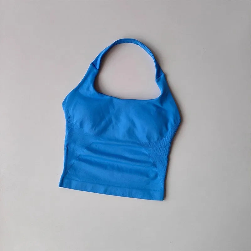 Brassière Sport Croisée Dos Nu – Maintien Yoga & Fitness Femme | W1253