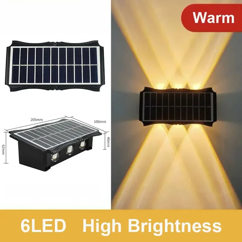 Lampe Murale Solaire LED – 3 Modes, Grand Angle, IP65