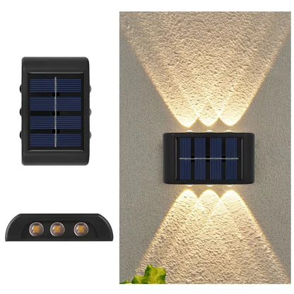 Lampe Murale Solaire Haut-Bas – Blanc Chaud & Blanc Froid, Étanche