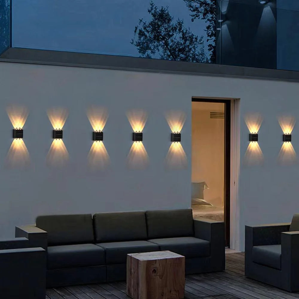 Lampe Murale Solaire Haut-Bas – Blanc Chaud & Blanc Froid, Étanche