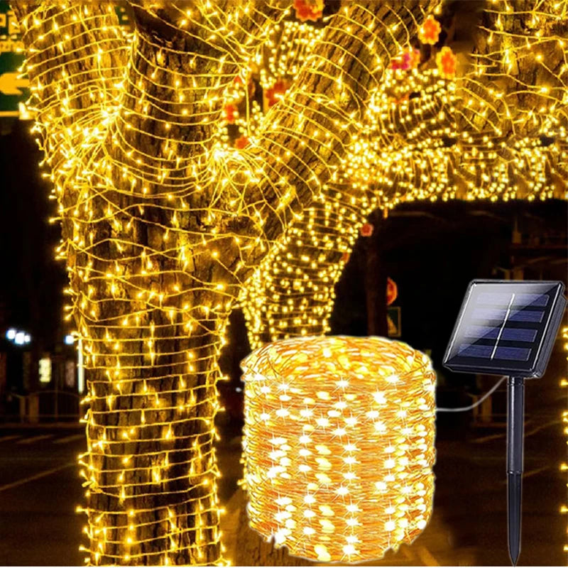 Guirlandes Solaires GOTP 200 LED 22M 8 Modes Étanche IP65