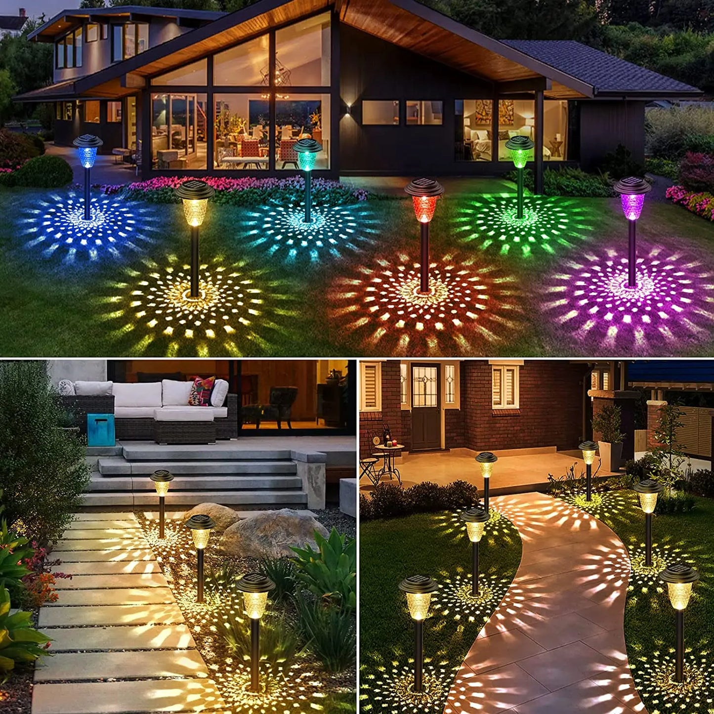 Solar Path Light – RGB & Warm White, IP67 Waterproof